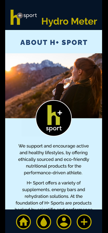 H + Sport Mobile App Prototype
